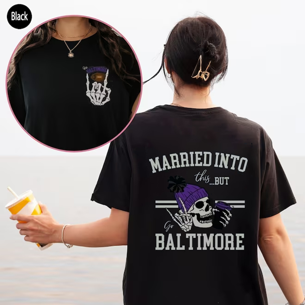 Baltimore Football , Gift For Baltimore Football Fan, Baltimore T-Shirt 2 Sided